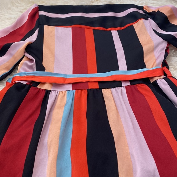 Bar III Multi - Color Striped Wrap Dress.  XS, S, M, L, XL - Picture 14 of 16